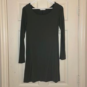 Green shirt dress